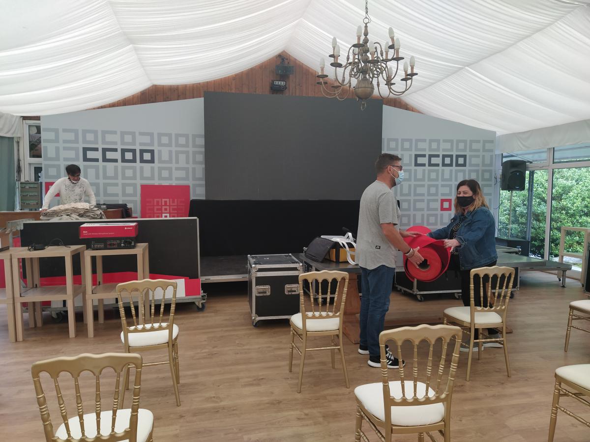 Preparativos para el 12 Congreso de CCOO Cantabria
